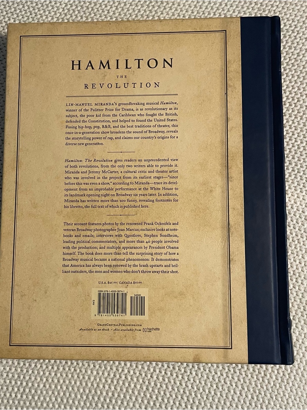 Hamilton: The Revolution Hardcover Book - Beige & Black - Picture 4 of 7